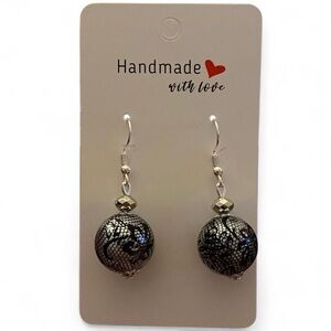 Handmade Black and Silver Earrings